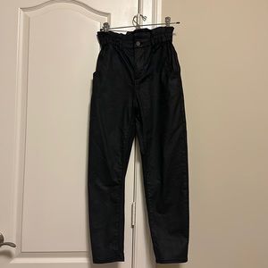 High waisted trash bag waist pant